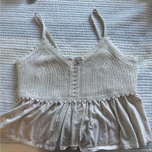 Old Navy Cream Crochet Camisole Top